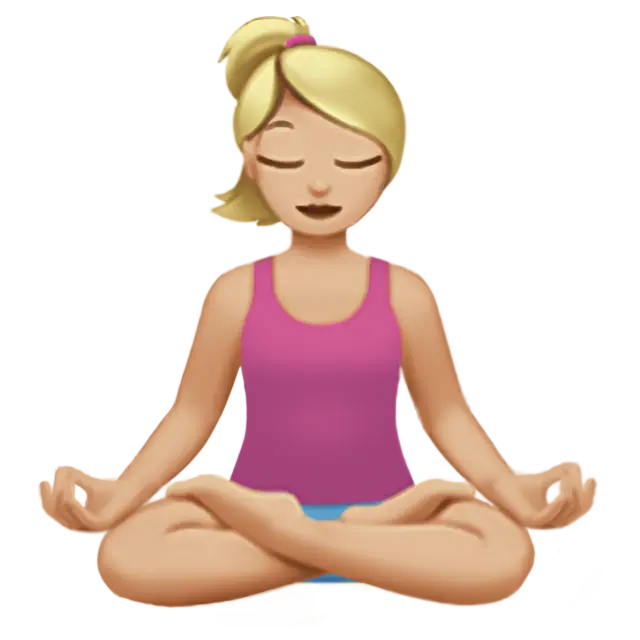 Woman In Lotus Position: Medium-Light Skin Tone