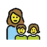 Family: Woman, Girl, Boy Emoji 👩‍👧‍👦 image - OpenMoji style