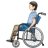 Person In Manual Wheelchair: Light Skin Tone