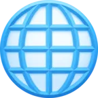 Globus mit Meridianen Emoji 🌐 image - Facebook Meta style