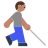 Person With White Cane: Medium Skin Tone