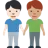 Men Holding Hands: Light Skin Tone, Medium Skin Tone
