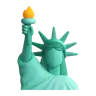 自由女神像 Emoji 🗽 image - Microsoft 3D Fluent style
