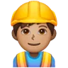 Man Construction Worker: Medium Skin Tone Emoji 👷🏽‍♂️ image - Samsung style