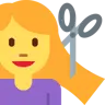 Woman Getting Haircut Emoji 💇‍♀️ image - Twitter / X (Twemoji) style