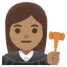 Woman Judge: Medium Skin Tone Emoji 👩🏽‍⚖️ image - Google Noto Color style