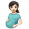 Pregnant Woman: Light Skin Tone Emoji 🤰🏻 image - WhatsApp style