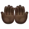 Palms Up Together: Dark Skin Tone Emoji 🤲🏿 image - WhatsApp style