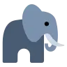 象 Emoji 🐘 image - Tossface style