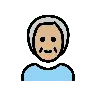 Older Person: Medium-Light Skin Tone Emoji 🧓🏼 image - OpenMoji style