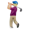 Person Golfing: Medium-Light Skin Tone Emoji 🏌🏼 image - WhatsApp style