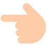 Backhand Index Pointing Left: Light Skin Tone Emoji 👈🏻 image - Tossface style