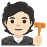 Judge: Light Skin Tone Emoji 🧑🏻‍⚖️ image - Google Noto Color style