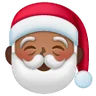 Santa Claus: Medium-Dark Skin Tone Emoji 🎅🏾 image - Samsung style