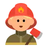 Man Firefighter: Medium-Light Skin Tone Emoji 👨🏼‍🚒 image - Tossface style