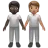 People Holding Hands: Dark Skin Tone, Medium Skin Tone