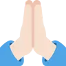 Folded Hands: Light Skin Tone Emoji 🙏🏻 image - Twitter / X (Twemoji) style
