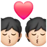 Kiss: Light Skin Tone Emoji 💏🏻 image - Samsung style