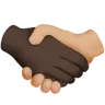 Handshake: Dark Skin Tone, Medium-Light Skin Tone Emoji 🫱🏿‍🫲🏼 image - Apple style