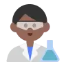 Man Scientist: Medium-Dark Skin Tone Emoji 👨🏾‍🔬 image - Tossface style