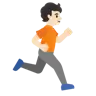 Person Running Facing Right: Light Skin Tone Emoji 🏃🏻‍➡️ image - Google Noto Color style