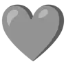 Grey Heart Emoji 🩶 image - Google Noto Color style