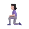 Woman Kneeling: Light Skin Tone Emoji 🧎🏻‍♀️ image - Microsoft 3D Fluent style