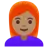 Woman: Medium Skin Tone, Red Hair