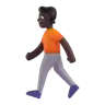 Person Walking: Dark Skin Tone Emoji 🚶🏿 image - Microsoft 3D Fluent style