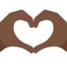 Heart Hands: Dark Skin Tone Emoji 🫶🏿 image - Twitter / X (Twemoji) style