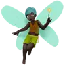 Man Fairy: Dark Skin Tone Emoji 🧚🏿‍♂️ image - Apple style