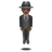 Person In Suit Levitating: Medium-Dark Skin Tone