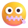 ジッパー口の顔 Emoji 🤐 image - Microsoft 3D Fluent style