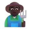 Man Farmer: Dark Skin Tone Emoji 👨🏿‍🌾 image - Microsoft 3D Fluent style