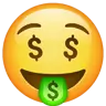 เงิน ปาก ใบหน้า Emoji 🤑 image - WhatsApp style
