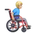 Man In Manual Wheelchair Facing Right: Medium-Light Skin Tone