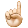 Index Pointing Up: Light Skin Tone Emoji ☝🏻 image - Samsung style