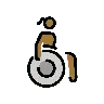 Woman In Manual Wheelchair: Medium-Dark Skin Tone Emoji 👩🏾‍🦽 image - OpenMoji style