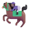 Horse Racing: Medium Skin Tone Emoji 🏇🏽 image - Microsoft 3D Fluent style