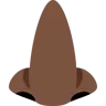 Nose: Dark Skin Tone Emoji 👃🏿 image - Twitter / X (Twemoji) style