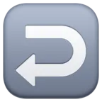 Emoji Freccia a sinistra con gancio ↩ image - Facebook Meta style