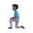 Man Kneeling: Medium-Dark Skin Tone