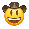 Visage avec chapeau de cowboy Emoji 🤠 image - Telegram style