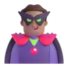 Man Supervillain: Medium Skin Tone Emoji 🦹🏽‍♂️ image - Microsoft 3D Fluent style
