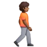 Person Walking Facing Right: Medium-Dark Skin Tone Emoji 🚶🏾‍➡️ image - Samsung style