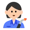 Factory Worker: Light Skin Tone Emoji 🧑🏻‍🏭 image - Tossface style
