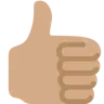 Thumbs Up: Medium Skin Tone Emoji 👍🏽 image - Twitter / X (Twemoji) style