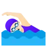 Woman Swimming: Light Skin Tone Emoji 🏊🏻‍♀️ image - Google Noto Color style