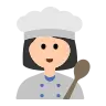 Woman Cook: Light Skin Tone Emoji 👩🏻‍🍳 image - Tossface style