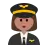 Woman Pilot: Medium Skin Tone